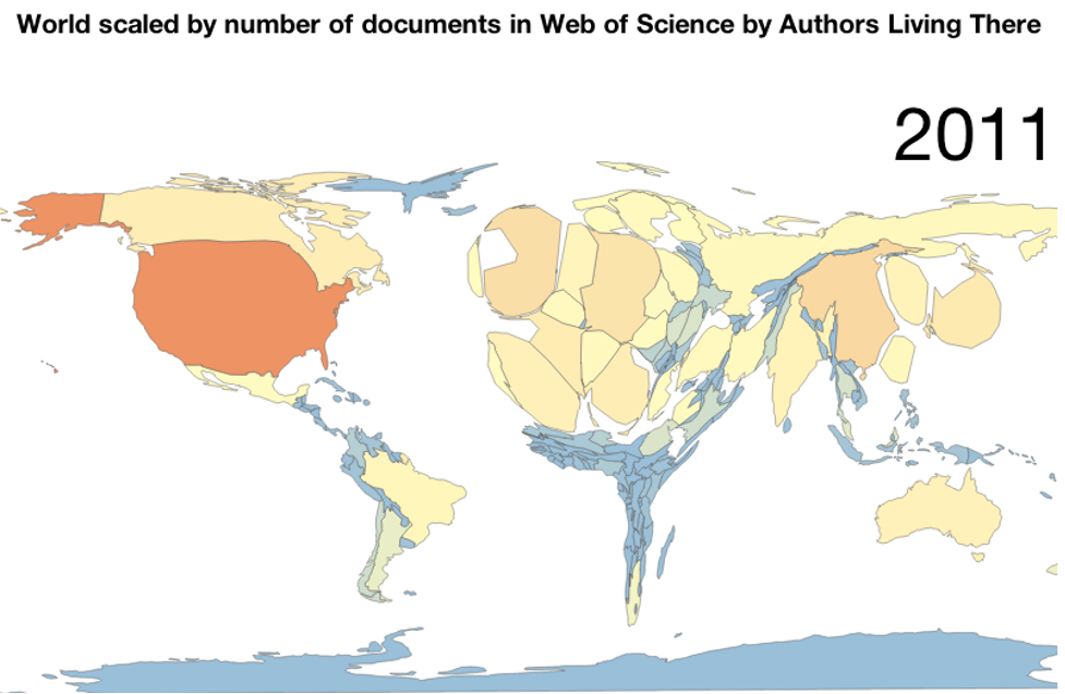 Sự thiếu vắng các nghiên cứu từ các nước đang phát triển 
trên hệ thống Web of Science của Thomson Reuters.
