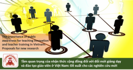 Tầm quan trọng của nhận thức cộng đồng đối với đổi mới giảng dạy và đào tạo giáo viên ở Việt Nam: Đề xuất cho các nghiên cứu mới