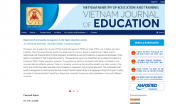 Hệ thống xuất bản tạp chí mở vje.vn theo chuẩn quốc tế của Vietnam Journal of Education