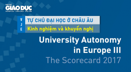 Thang đánh giá mức độ tự chủ đại học: Kinh nghiệm từ Hiệp hội các trường đại học ở Châu Âu