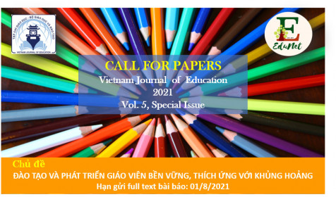 THƯ MỜI: Gửi bài báo tới Vietnam Journal of Education (Speacial issue)