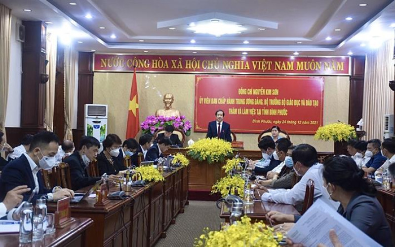 Bộ trưởng Nguyễn Kim Sơn làm việc với lãnh đạo tỉnh Bình Phước