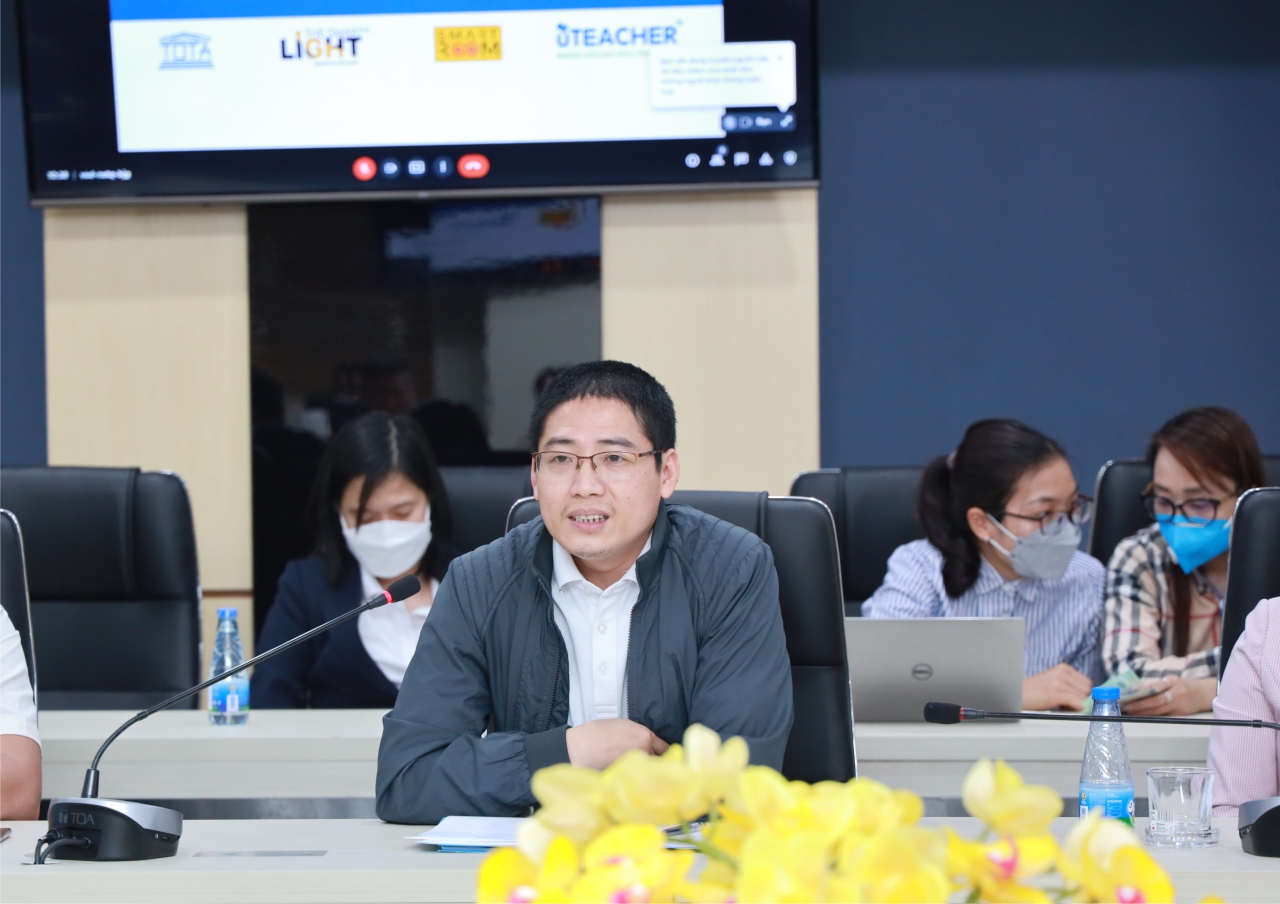 Tiến sĩ Nguyễn Hữu Quang - Trưởng Phòng Khoa học - Công nghệ (UNETI).