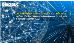 Chương trình Toán giai đoạn 2021 đến 2030: hướng tới tầm cao mới, diện mạo mới, vị thế mới cho Toán học việt nam