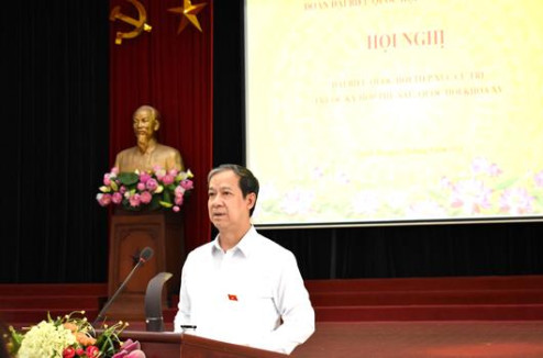 Bộ trưởng Nguyễn Kim Sơn tiếp xúc cử tri huyện Thanh Trì, Hà Nội