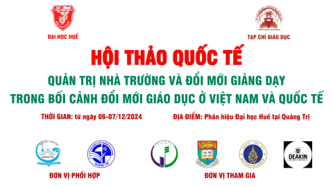 THÔNG BÁO|Hội thảo khoa học Quốc tế “Quản trị nhà trường và đổi mới giảng dạy trong bối cảnh đổi mới giáo dục ở Việt Nam và quốc tế”