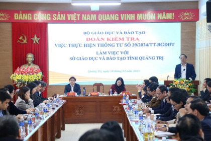 Bộ GDĐT kiểm tra việc thực hiện Thông tư 29 tại tỉnh Quảng Trị