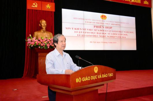 Sửa luật để nâng cao chất lượng toàn hệ thống giáo dục