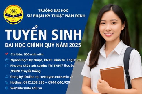 Trường Đại học Sư phạm Kỹ thuật Nam Định: Tuyển sinh 800 chỉ tiêu với 16 ngành đào tạo