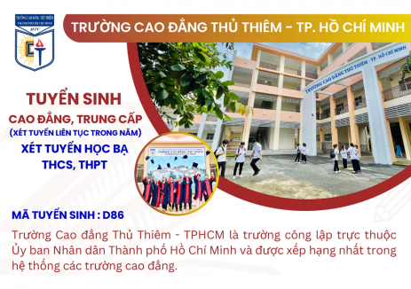 Thông tin tuyển sinh Trường Cao đẳng Thủ Thiêm - TP. Hồ Chí Minh