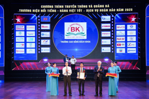 Trường Cao đẳng Bách Khoa vinh dự đạt Top 20 Thương hiệu nổi tiếng hàng đầu Việt Nam 2025