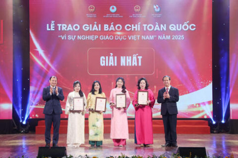 Lễ trao giải báo chí toàn quốc “Vì sự nghiệp giáo dục Việt Nam”